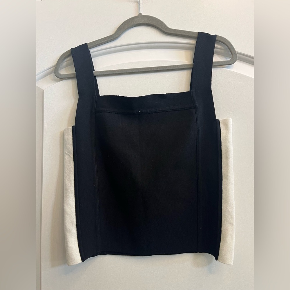 Club Monaco Black and Cream Tank Top - new with tags!